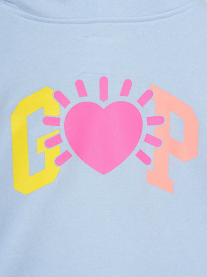 Açık Mavi Relaxed Gap Logo Fransız Havlu Kumaş Sweatshirt