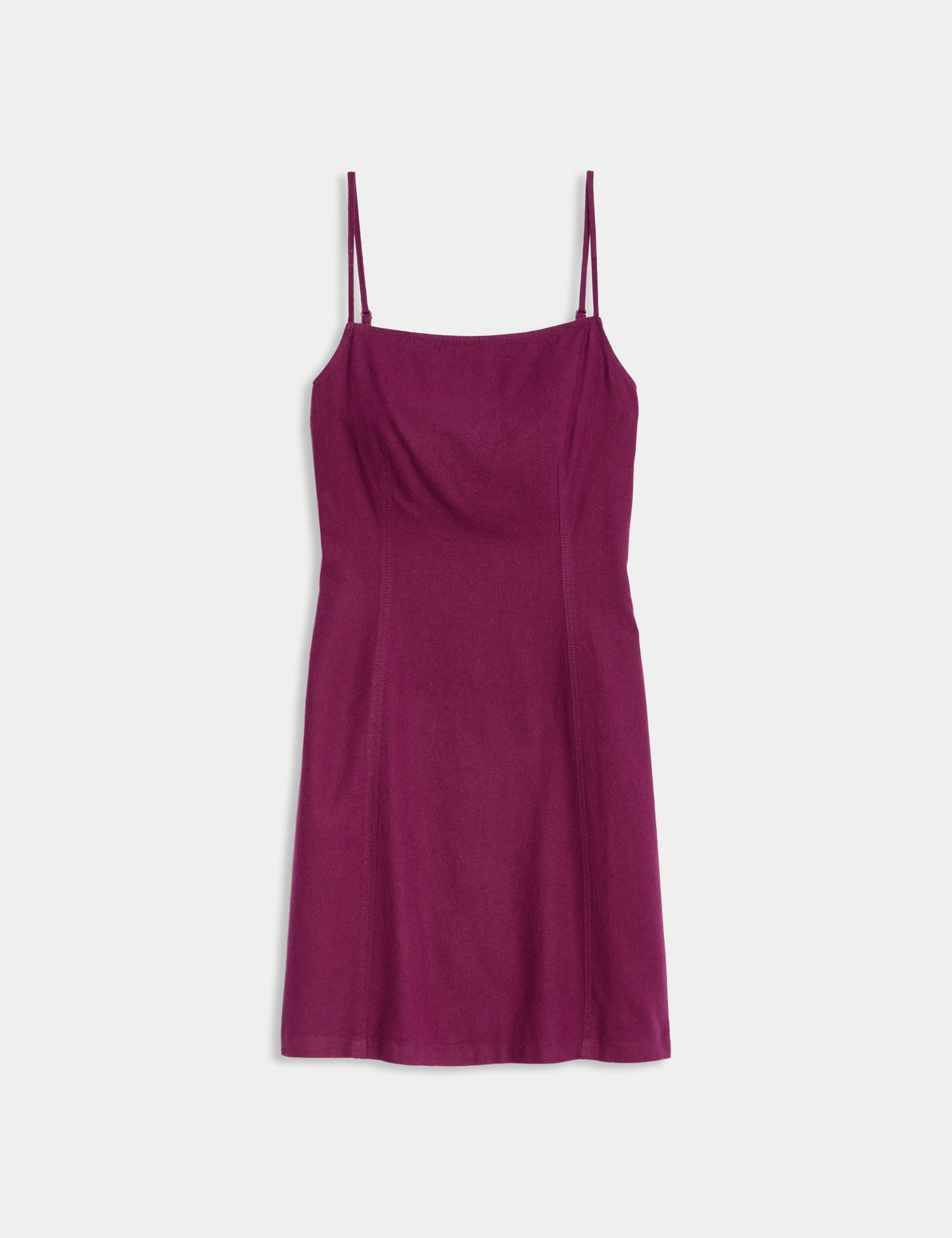Keten Karışımlı Mini Shift Elbise