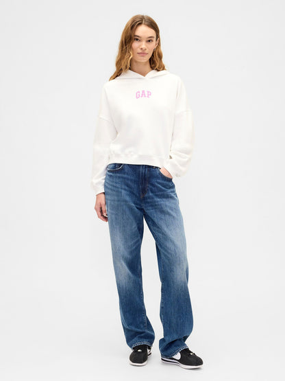 Beyaz Relaxed Gap Logo Fleece Sweatshirt