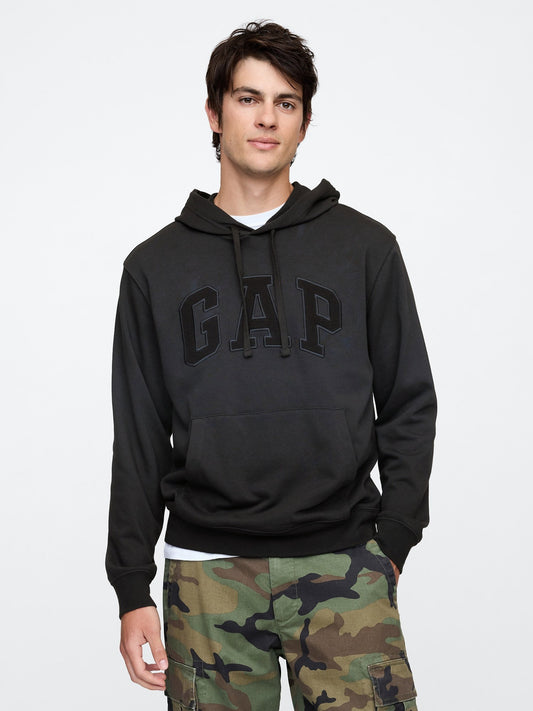 Siyah Gap Logo Fransız Havlu Kumaş Sweatshirt