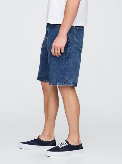 Mavi '90s Loose Denim Şortlar