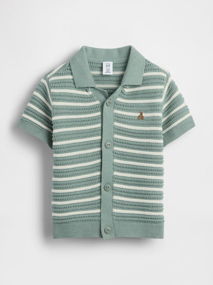 Yeşil Polo Yaka Triko T-shirt