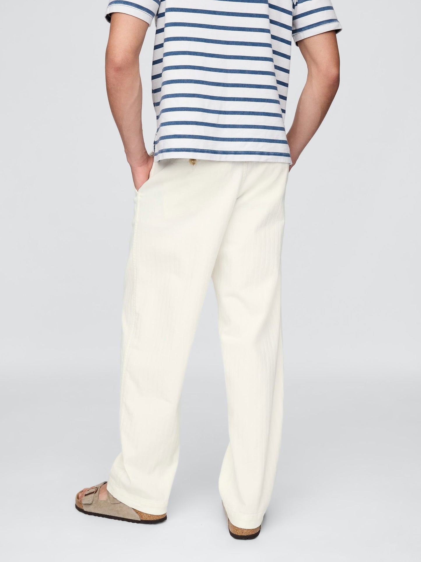 Kırık Beyaz Gap × Dôen Pileli Denim Pantolon