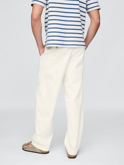 Kırık Beyaz Gap × Dôen Pileli Denim Pantolon