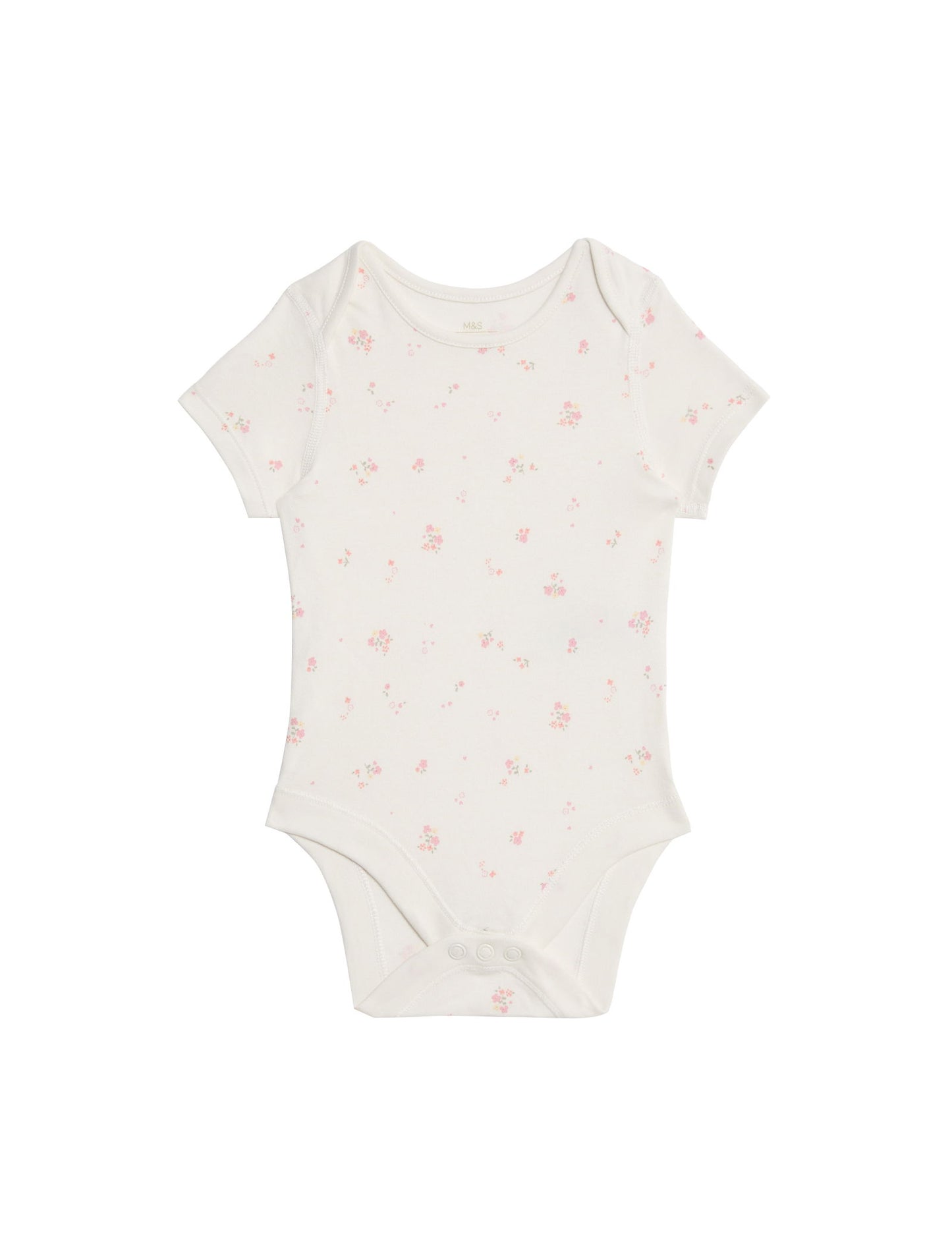 7'li Saf Pamuklu Çiçekli Bodysuit Seti (5-3 Yaş)