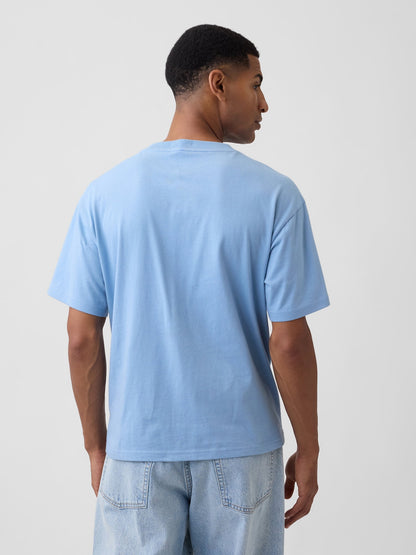 Açık Mavi Vintagesoft Boxy T-shirt