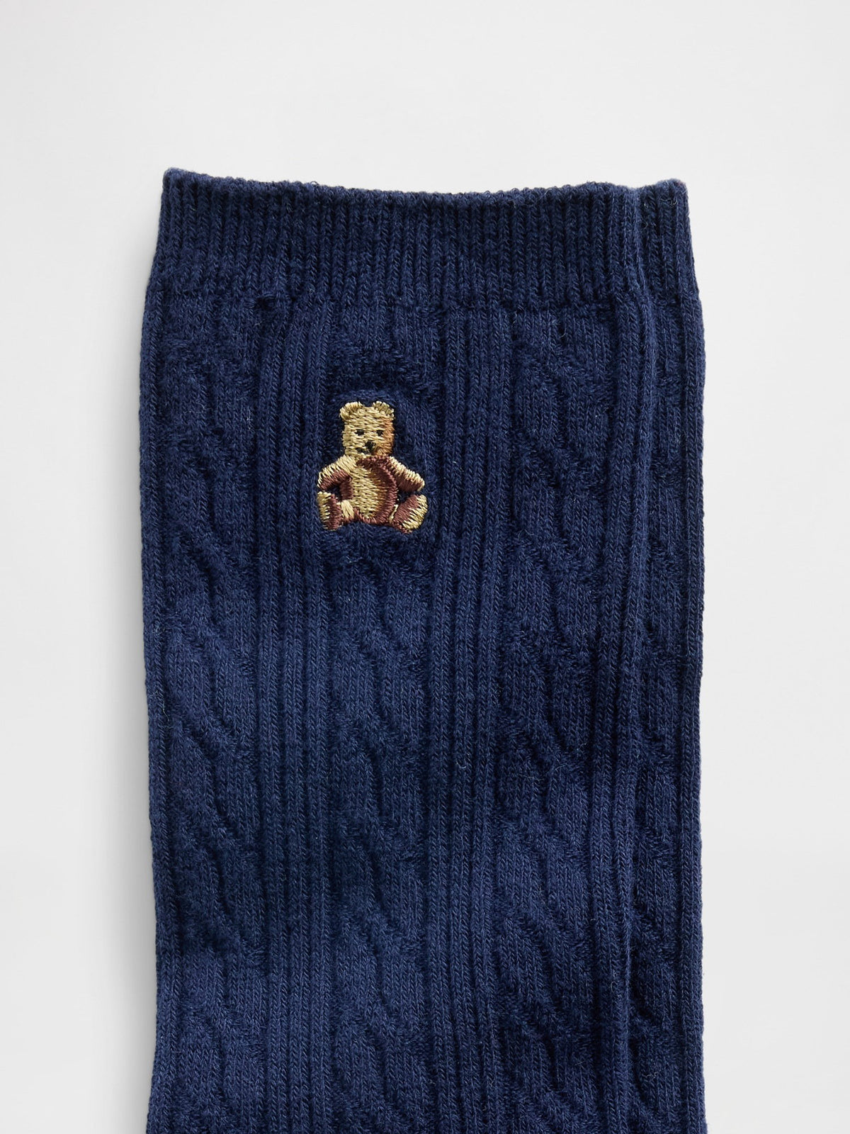 Açık Mavi Brannan Bear Cable-knit Crew Çorap