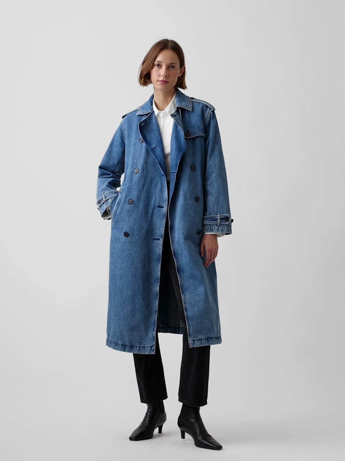Mavi Longline Icon Denim Trençkot