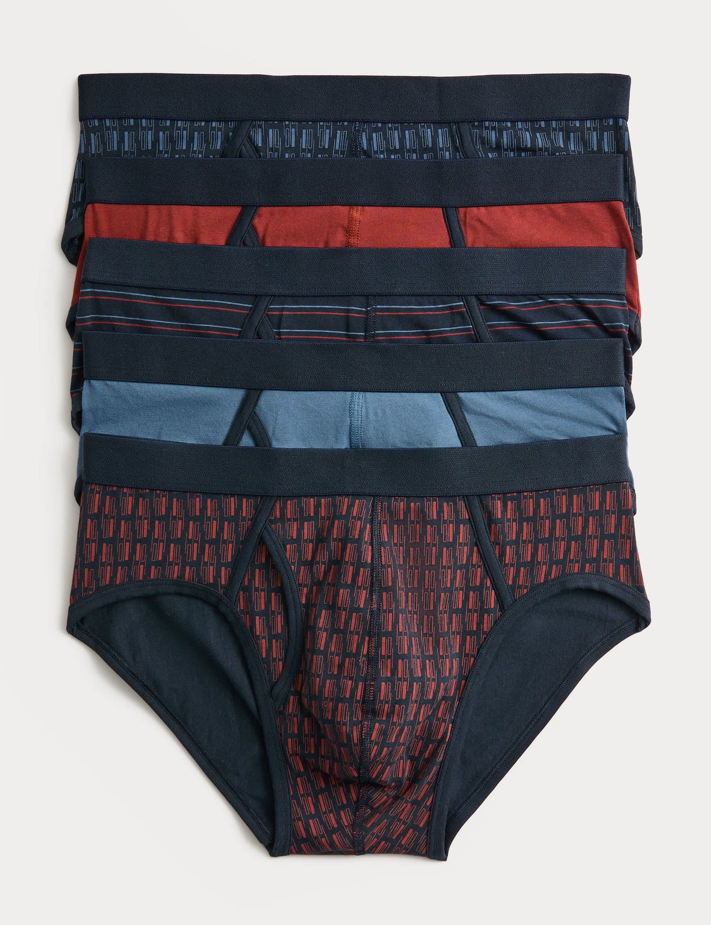 5'li Desenli Brief Seti