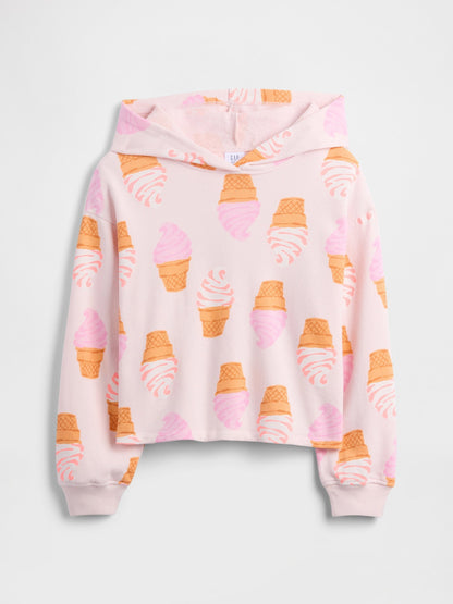 Açık Pembe Relaxed Fransız Havlu Kumaş Sweatshirt
