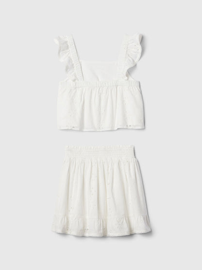 Beyaz Desenli Outfit Set