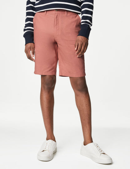 Regular Fit Keten Şort