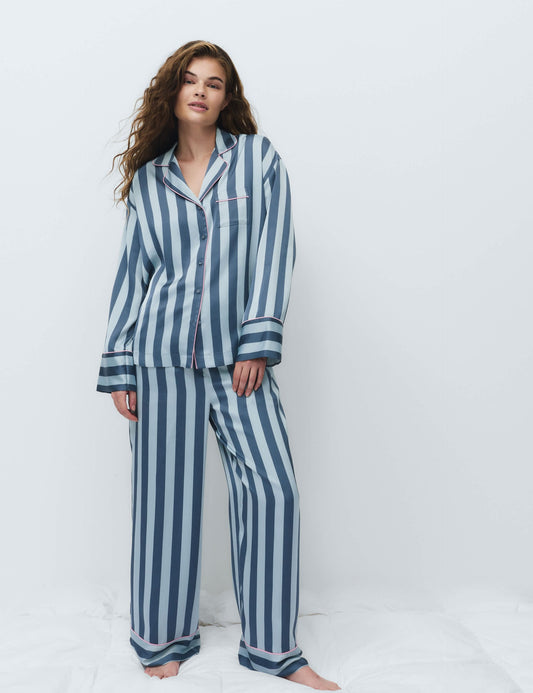 Dream Satin™ Çizgili Saten Pijama Takımı