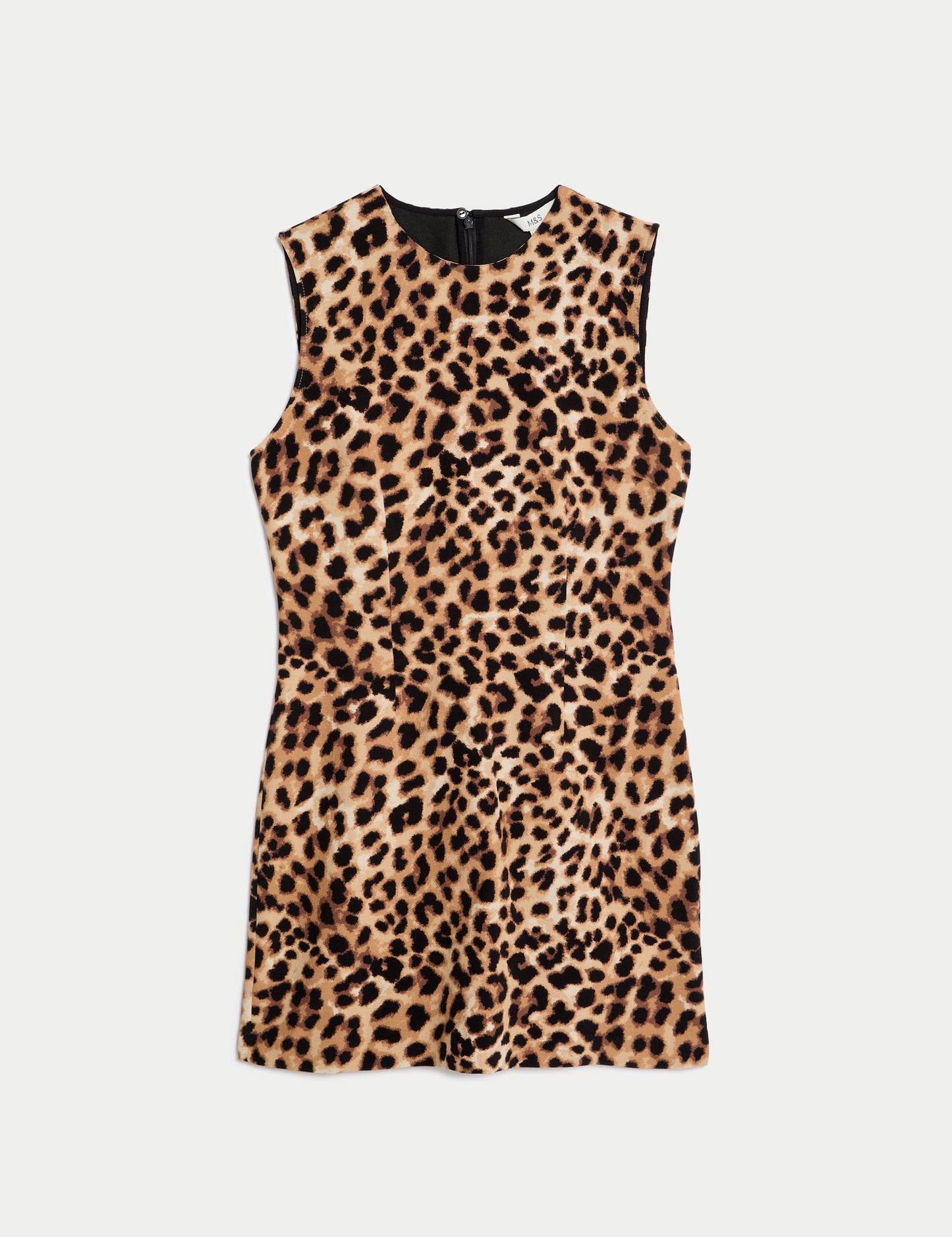 Regular Fit Leopar Desenli Mini Elbise