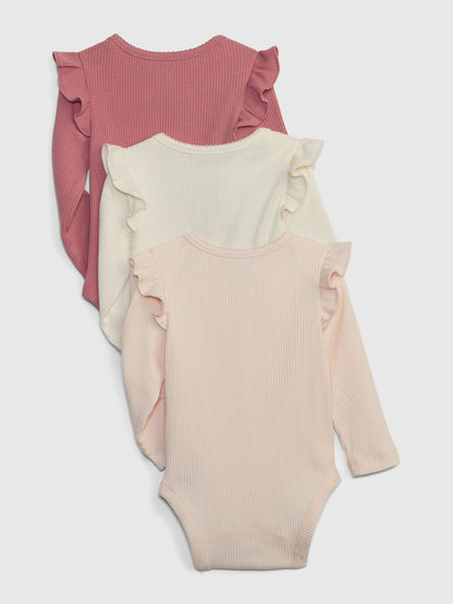 Bej First Favorites Tinyrib 3'lü Bodysuit Seti