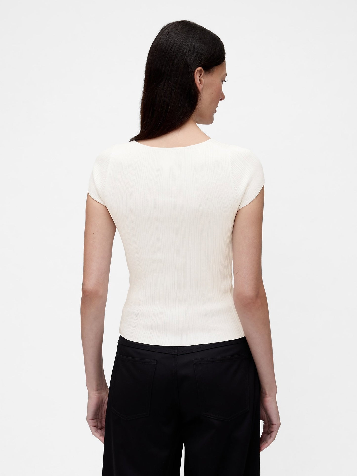 Beyaz Gapstudio Rib T-shirt