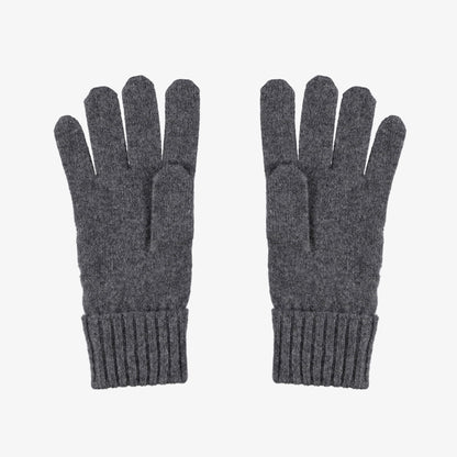 Unisex Renk Bloklu Koyu Gri Eldiven