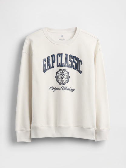 Beyaz Vintagesoft Relaxed Logo Sweatshirt