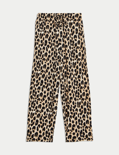 Leopar Desenli Carrot Leg Grazer Pantolon