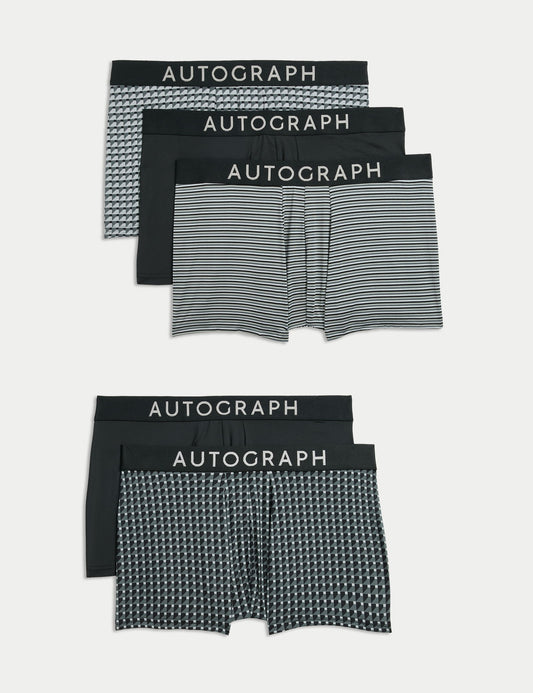 5'li Geometrik Desenli Boxer