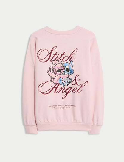 Pamuk Karışımlı Lilo & Stitch Sweatshirt (2-16 Yaş)