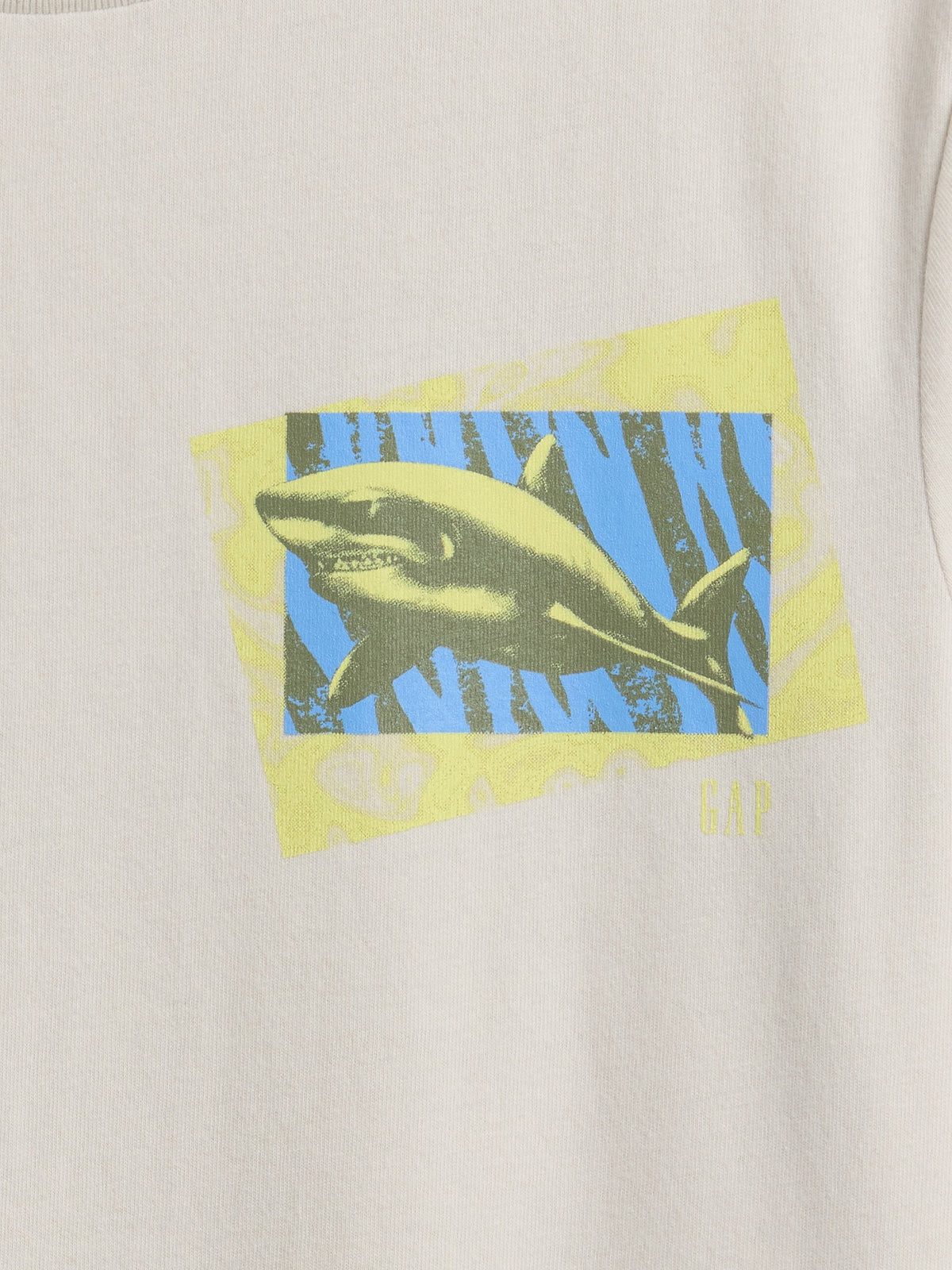 Ekru Grafik Baskılı T-shirt