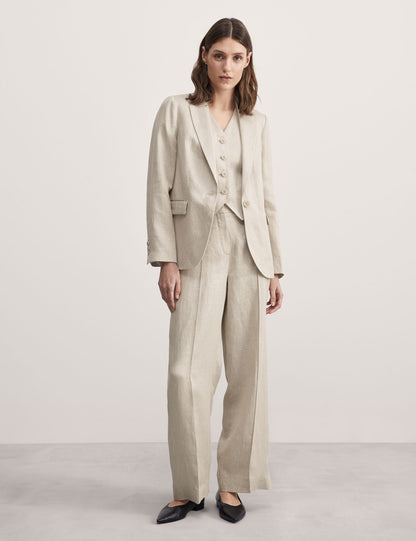 Jaeger Saf Keten Wide Leg Pantolon