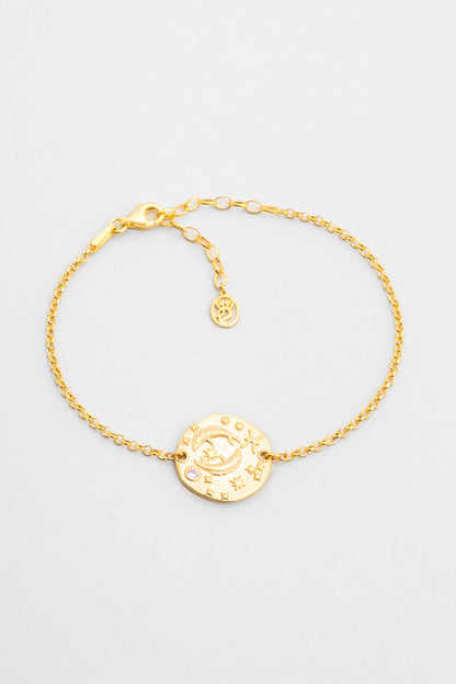 Balık Burcu 18 Ayar Sarı Altın Kaplama 20 Cm Gümüş Bileklik 07310310344