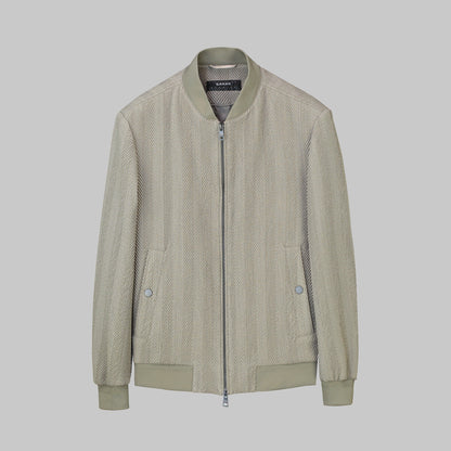 Bascom Çizgili Bej Mont