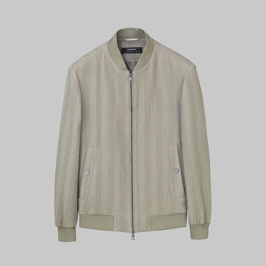 Bascom Çizgili Bej Mont