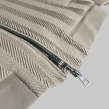 Bascom Çizgili Bej Mont