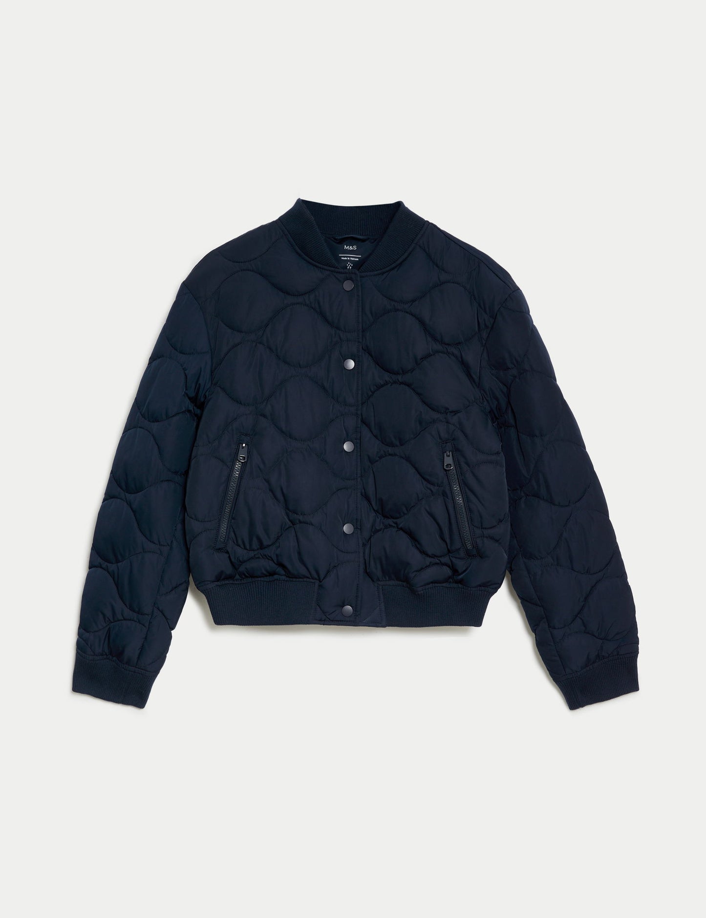 Saten Kapitone Bomber Ceket