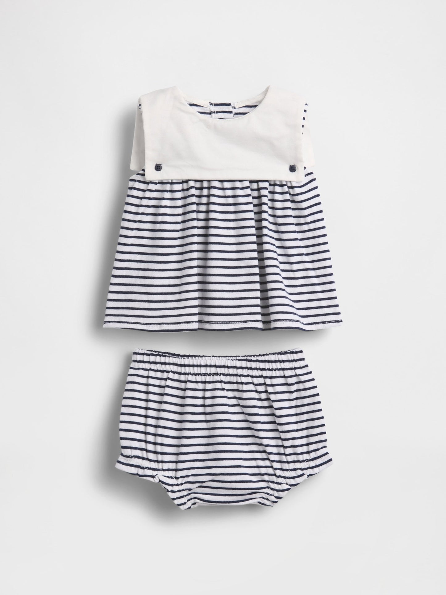Lacivert Baby Organik Pamuk Denizci Outfit Set