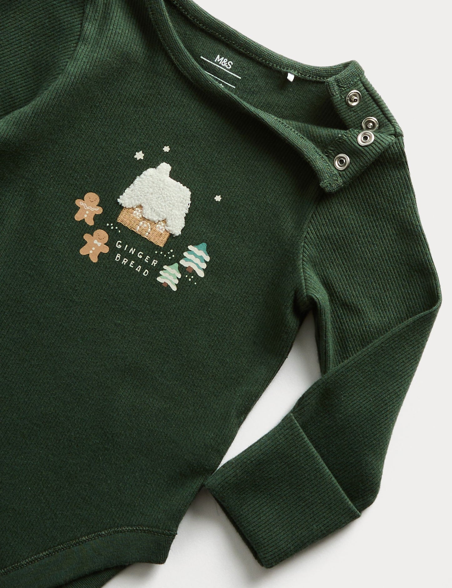 Pamuk Karışımlı Gingerbread bodysuit takımı