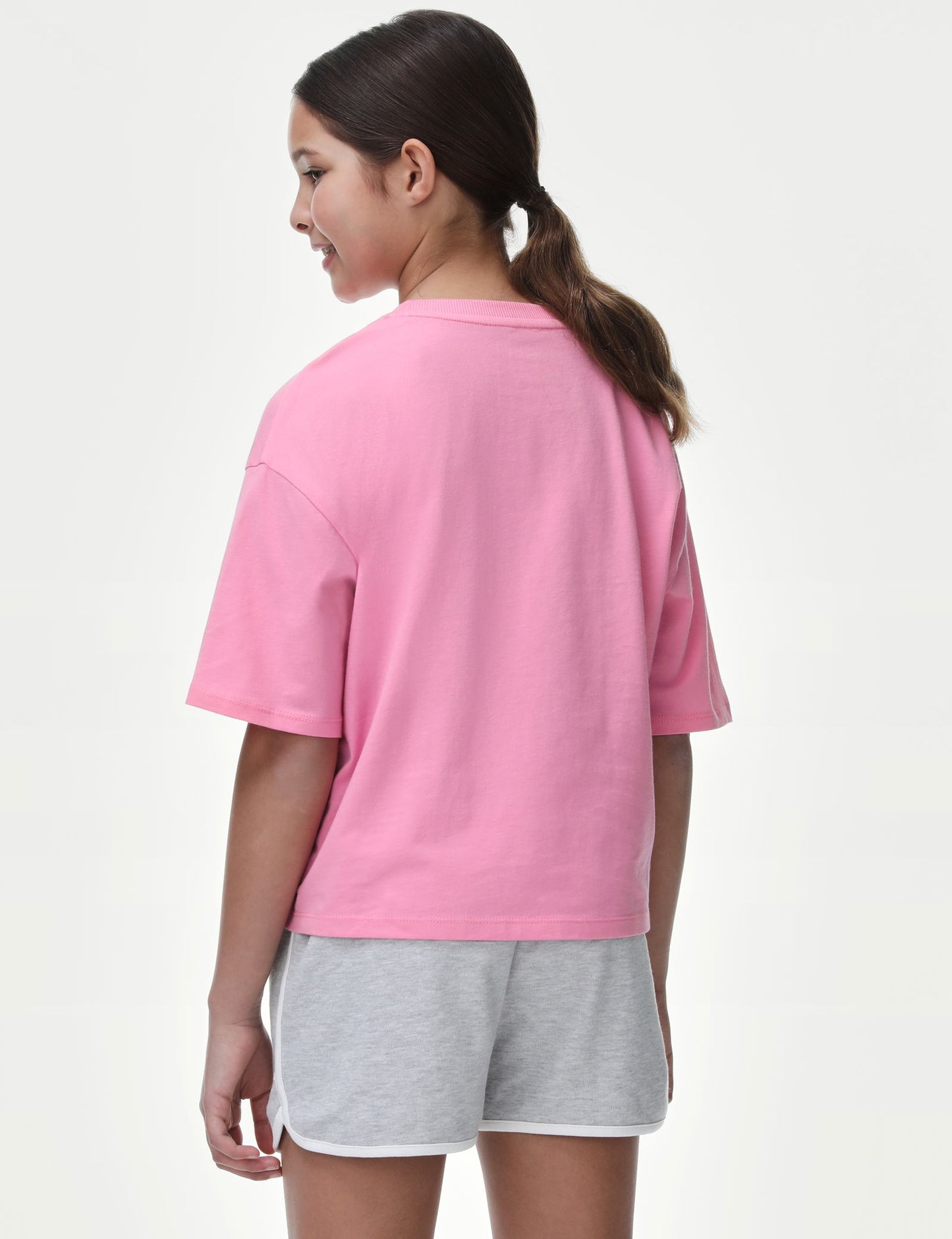 Saf Pamuklu Kısa Kollu T-shirt (6-16 Yaş)