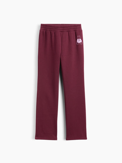 Lacivert Grafik Baskılı Bootcut Eşofman Altı