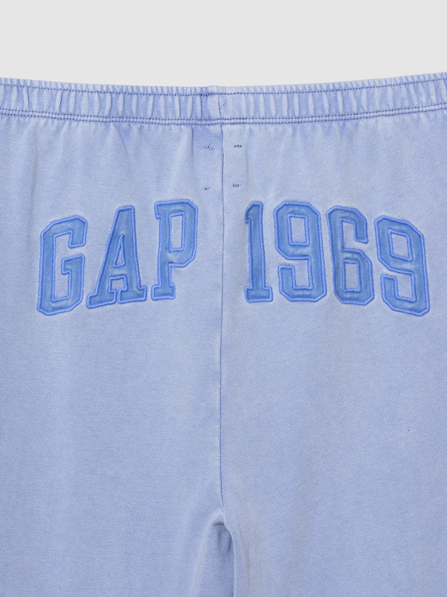 Açık Mavi Fransız Havlu Kumaş 1969 Logo Baggy Eşofman Altı