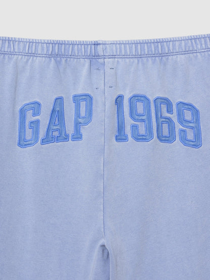 Açık Mavi Fransız Havlu Kumaş 1969 Logo Baggy Eşofman Altı