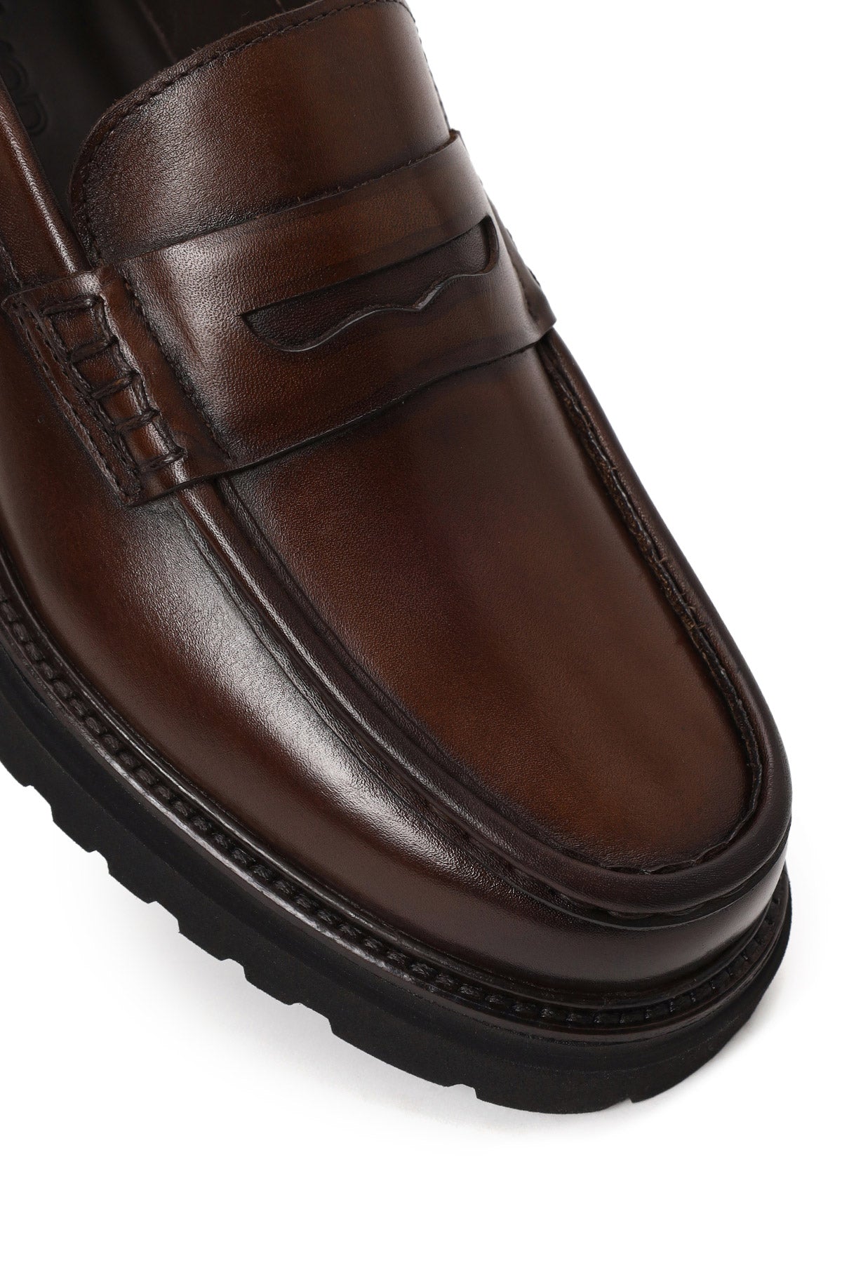 Erkek Kahverengi Deri Casual Loafer