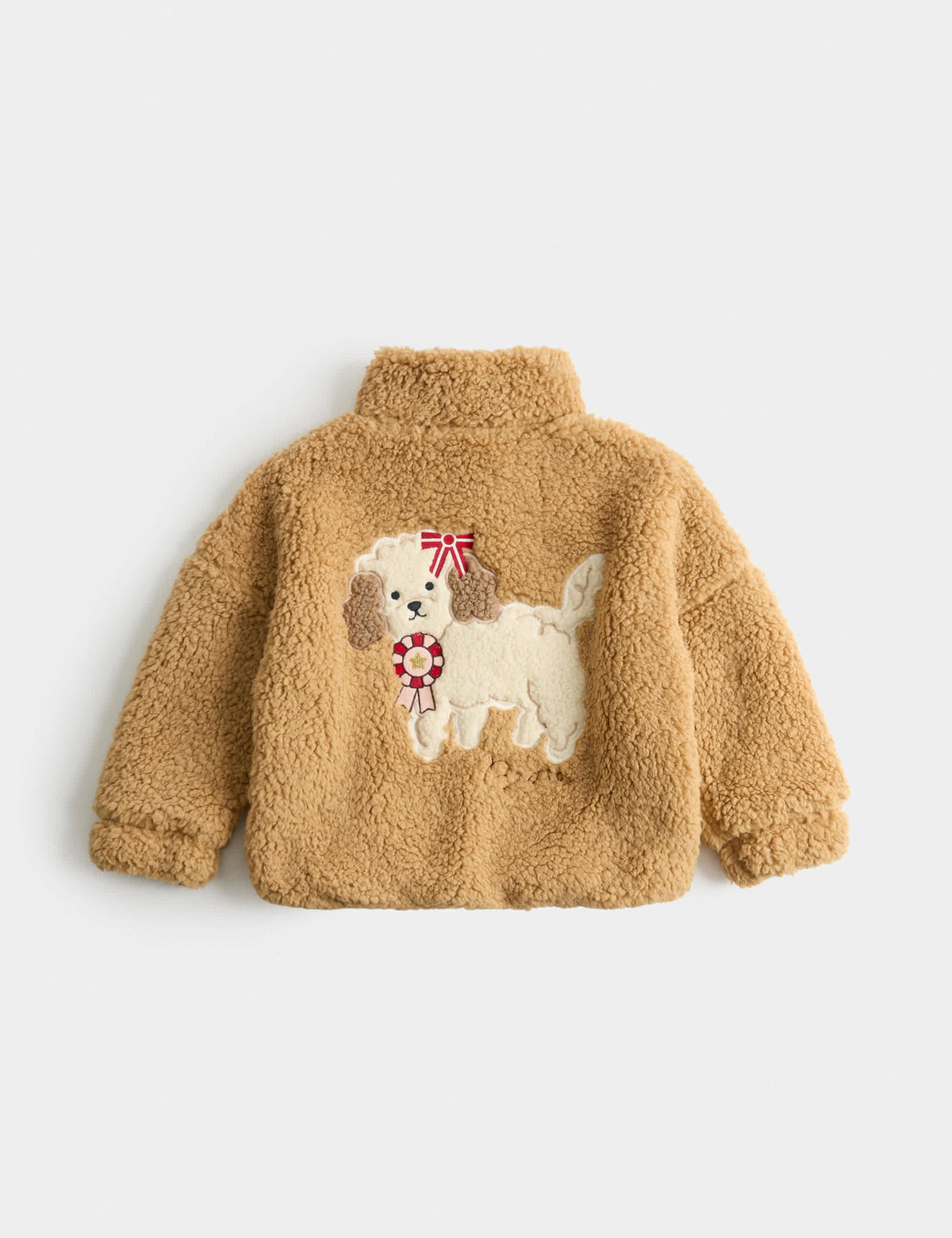 Köpek Desenli Peluş Ceket
