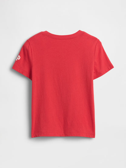 Kırmızı Marvel Avengers Grafik Baskılı T-shirt