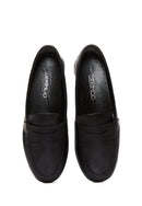 Kadın Siyah Deri Comfort Loafer