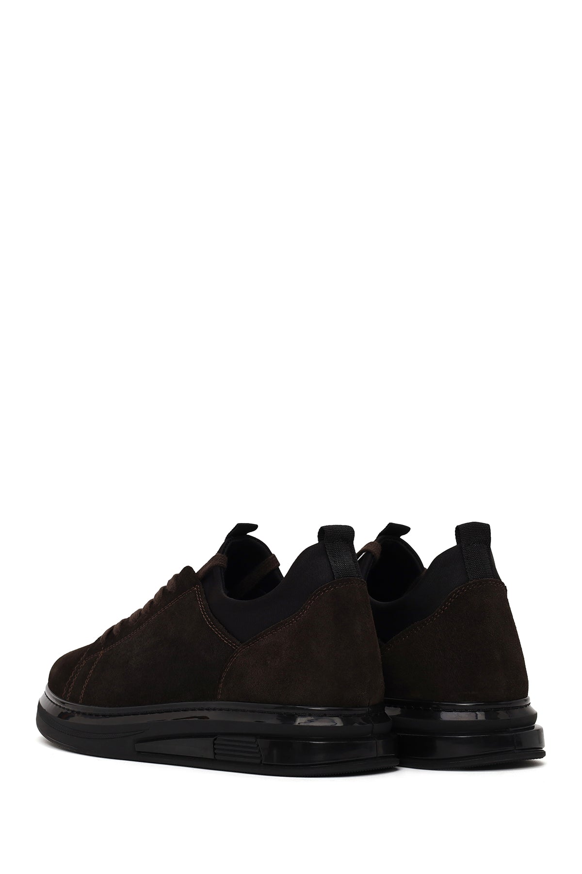 Erkek Kahverengi Bağcıklı Süet Deri Sneaker