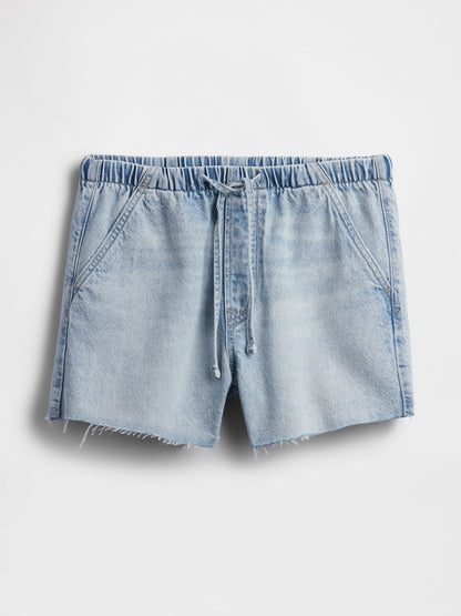 Açık Mavi Ultrasoft Low Slung Easy Denim Şort