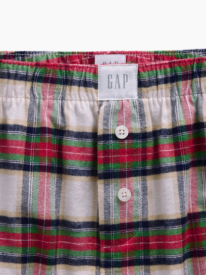 Çok Renkli Softest Flannel Boxer Şort Pijama Altı