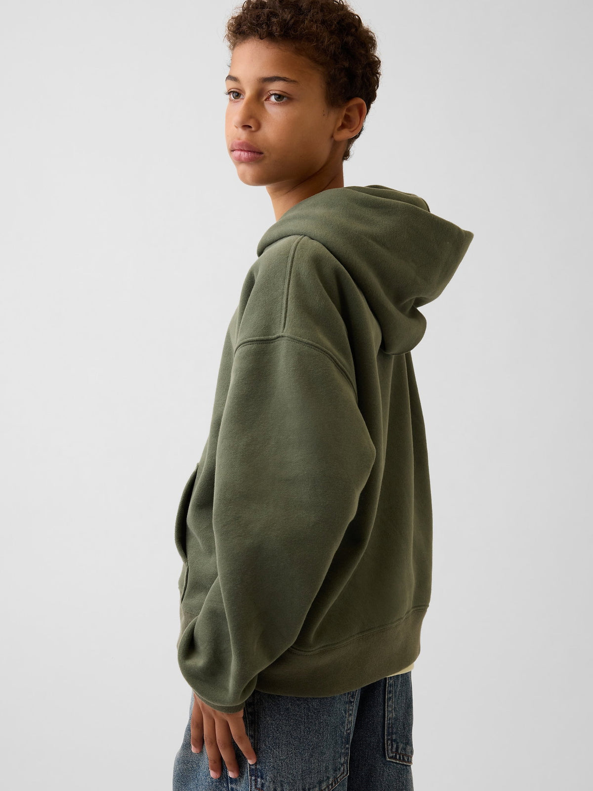Yeşil Vintagesoft Relaxed Logo Sweatshirt