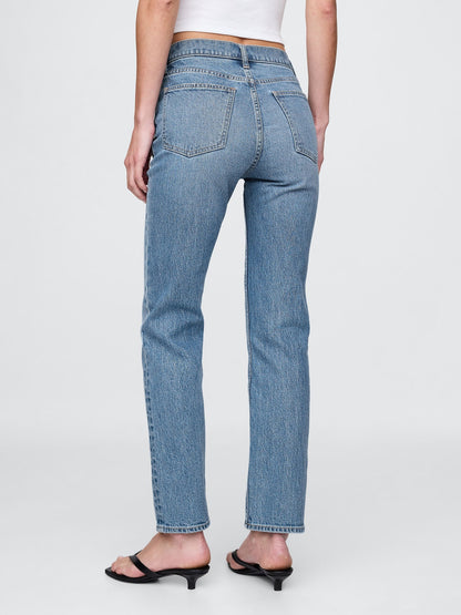 Medium Indigo 15 90s Straight Washwell™ Jean Pantolon