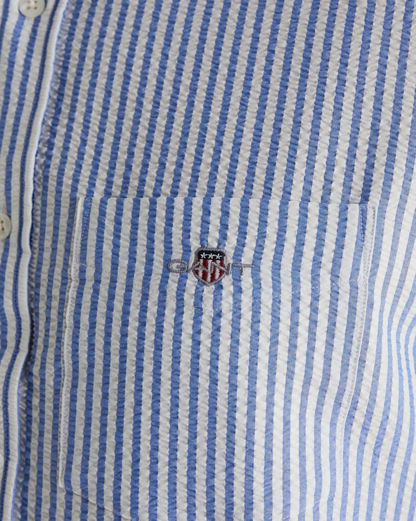 Gant Erkek Mavi Regular Fit Klasik Yaka Çizgili Gömlek