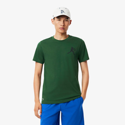 Lacoste Sport X Novak Djokovic Erkek Regular Fit Bisiklet Yaka Yeşil T-shirt
