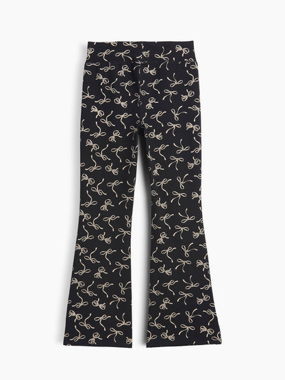 Siyah Stretch Jersey Flare Tayt